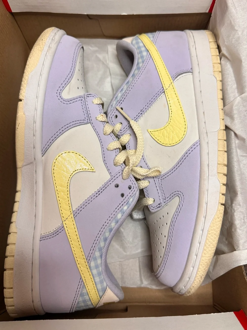 Nike Kids Dunk Low SE - Lavender, Yellow & Cream